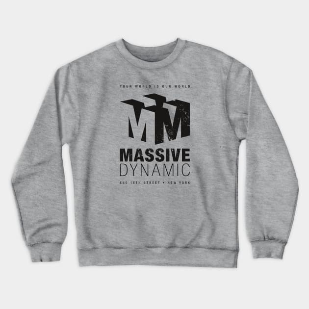 Massive Dynamic (aged look) Crewneck Sweatshirt by MoviTees.com